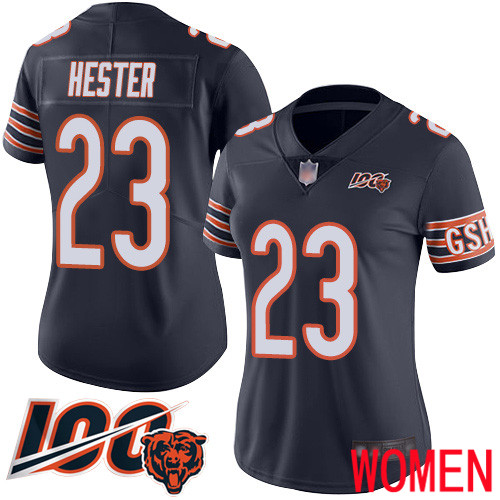 Chicago Bears Limited Navy Blue Women Devin Hester Home Jersey NFL Football #23 100th Season->chicago bears->NFL Jersey